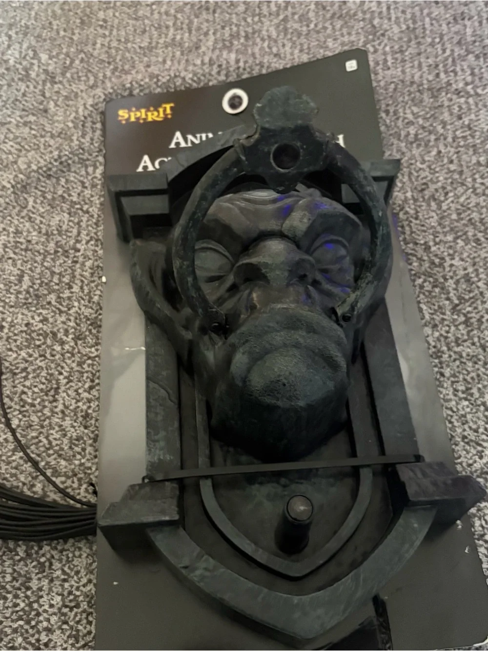 Spirit Black Gargoyle Animatronic Activation Switch Door Knocker